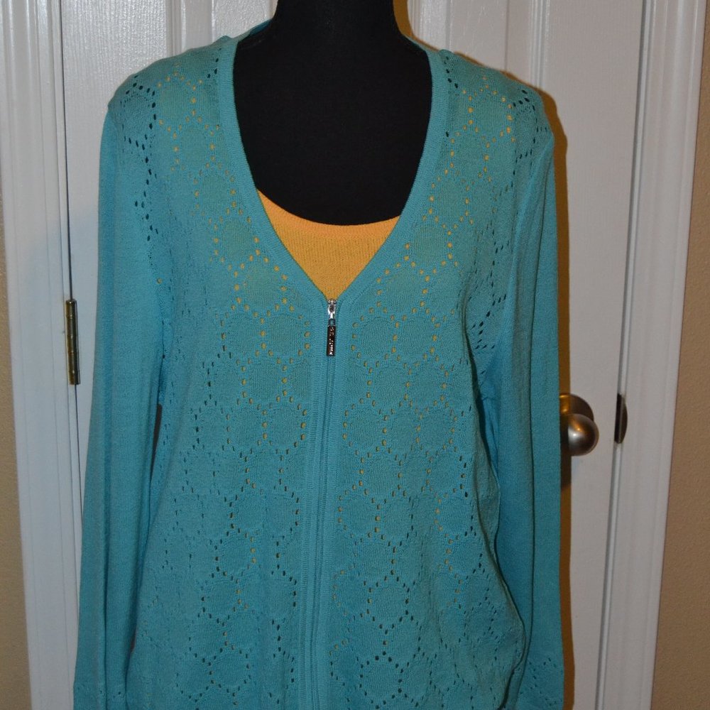 St. John Sport Cardigan XL Blue